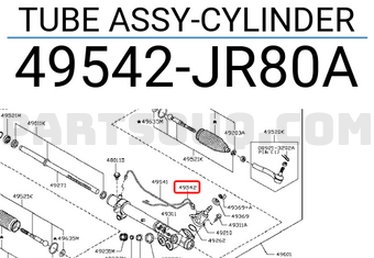 Nissan 49542JR80A TUBE ASSY-CYLINDER