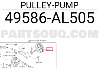Nissan 49586AL505 PULLEY-PUMP