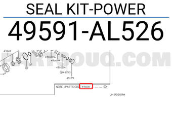 Nissan 49591AL526 SEAL KIT-POWER