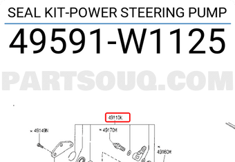 Nissan 49591W1125 SEAL KIT-POWER STEERING PUMP