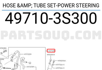 Nissan 497103S300 HOSE & TUBE SET-POWER STEERING