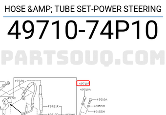 Nissan 4971074P10 HOSE & TUBE SET-POWER STEERING