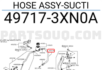 Nissan 497173XN0A HOSE ASSY-SUCTI