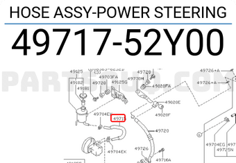 Nissan 4971752Y00 HOSE ASSY-POWER STEERING
