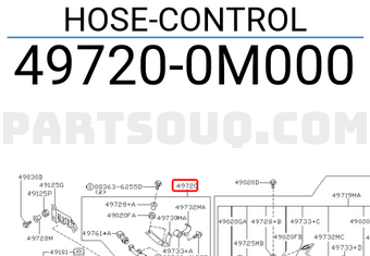 Nissan 497200M000 HOSE-CONTROL