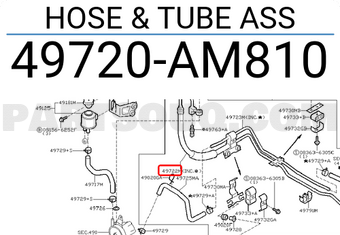 Nissan 49720AM810 HOSE & TUBE ASS