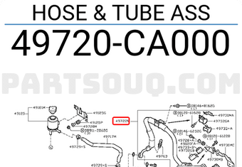 Nissan 49720CA000 HOSE & TUBE ASS