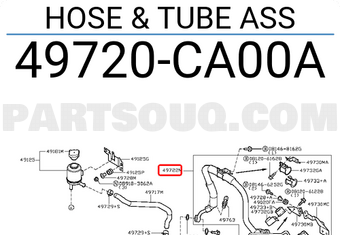 Nissan 49720CA00A HOSE & TUBE ASS