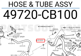 Nissan 49720CB100 HOSE & TUBE ASSY