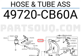 Nissan 49720CB60A HOSE & TUBE ASS