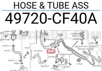 Nissan 49720CF40A HOSE & TUBE ASS