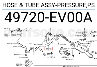 Nissan 49720EV00A HOSE & TUBE ASSY-PRESSURE,PS