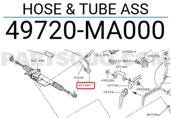 Nissan 49720MA000 HOSE & TUBE ASS