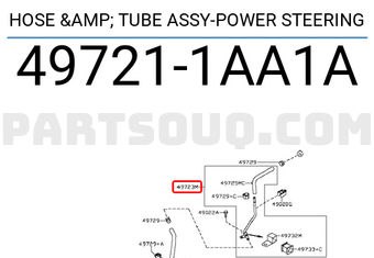 Nissan 497211AA1A HOSE & TUBE ASSY-POWER STEERING