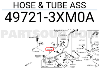 Nissan 497213XM0A HOSE & TUBE ASS