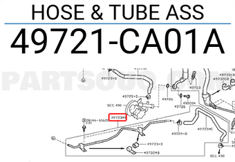 Nissan 49721CA01A HOSE & TUBE ASS