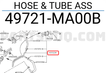 Nissan 49721MA00B HOSE & TUBE ASS