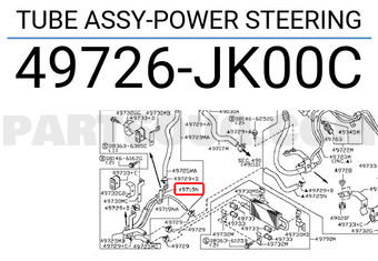 Nissan 49726JK00C TUBE ASSY-POWER STEERING
