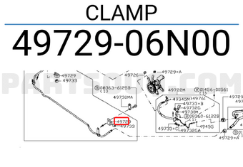 Nissan 4972906N00 CLAMP