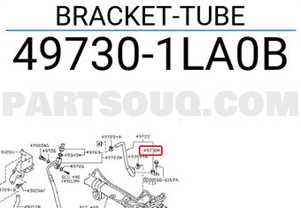 Nissan 497301LA0B BRACKET-TUBE