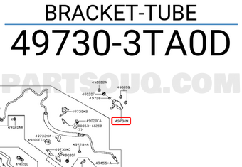 Nissan 497303TA0D BRACKET-TUBE