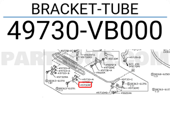 Nissan 49730VB000 BRACKET-TUBE