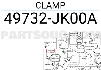 Nissan 49732JK00A CLAMP
