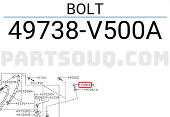 Nissan 49738V500A BOLT