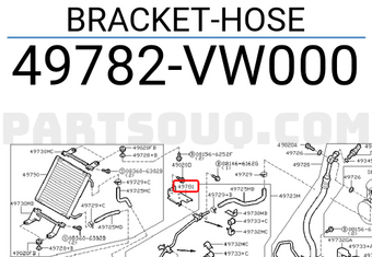 Nissan 49782VW000 BRACKET-HOSE
