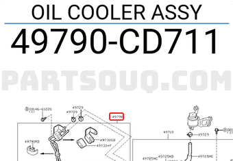 Nissan 49790CD711 OIL COOLER ASSY