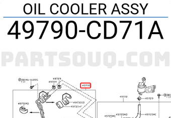 Nissan 49790CD71A OIL COOLER ASSY