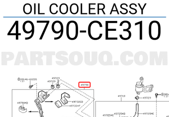 Nissan 49790CE310 OIL COOLER ASSY