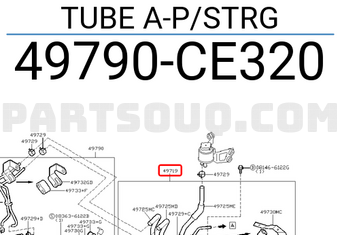 Nissan 49790CE320 TUBE A-P/STRG