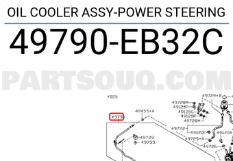 Nissan 49790EB32C OIL COOLER ASSY-POWER STEERING