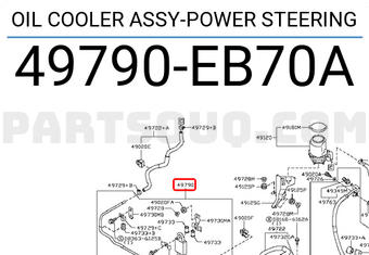 Nissan 49790EB70A OIL COOLER ASSY-POWER STEERING
