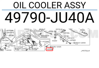 Nissan 49790JU40A OIL COOLER ASSY