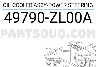 Nissan 49790ZL00A OIL COOLER ASSY-POWER STEERING