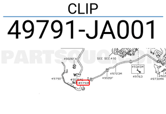 Nissan 49791JA001 CLIP