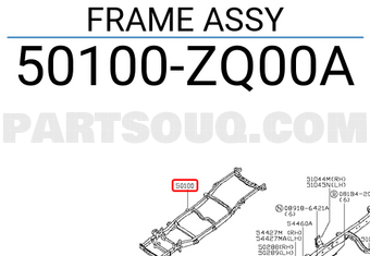 Nissan 50100ZQ00A FRAME ASSY