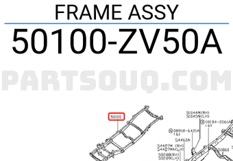 Nissan 50100ZV50A FRAME ASSY