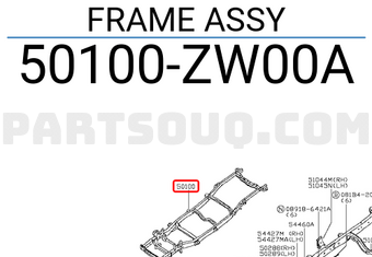 Nissan 50100ZW00A FRAME ASSY