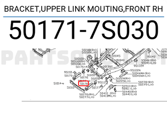 Nissan 501717S030 BRACKET,UPPER LINK MOUTING,FRONT RH