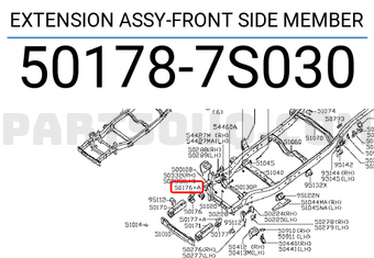 Nissan 501787S030 EXTENSION ASSY-FRONT SIDE MEMBER