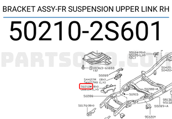 Nissan 502102S601 BRACKET ASSY-FR SUSPENSION UPPER LINK RH