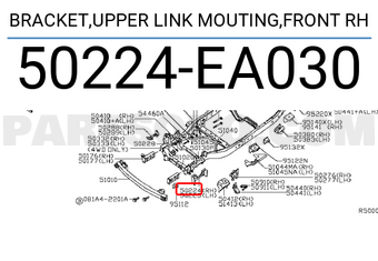 Nissan 50224EA030 BRACKET,UPPER LINK MOUTING,FRONT RH
