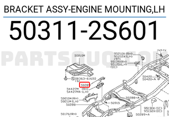 Nissan 503112S601 BRACKET ASSY-ENGINE MOUNTING,LH
