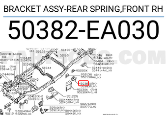 Nissan 50382EA030 BRACKET ASSY-REAR SPRING,FRONT RH