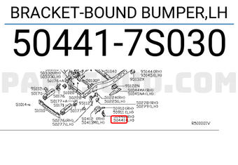 Nissan 504417S030 BRACKET-BOUND BUMPER,LH