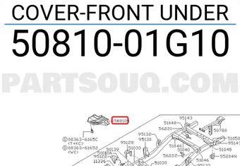 Nissan 5081001G10 COVER-FRONT UNDER