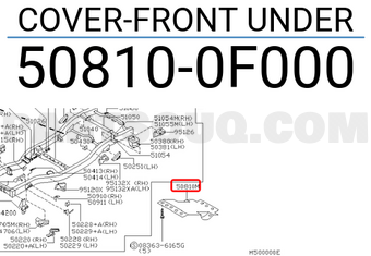 Nissan 508100F000 COVER-FRONT UNDER